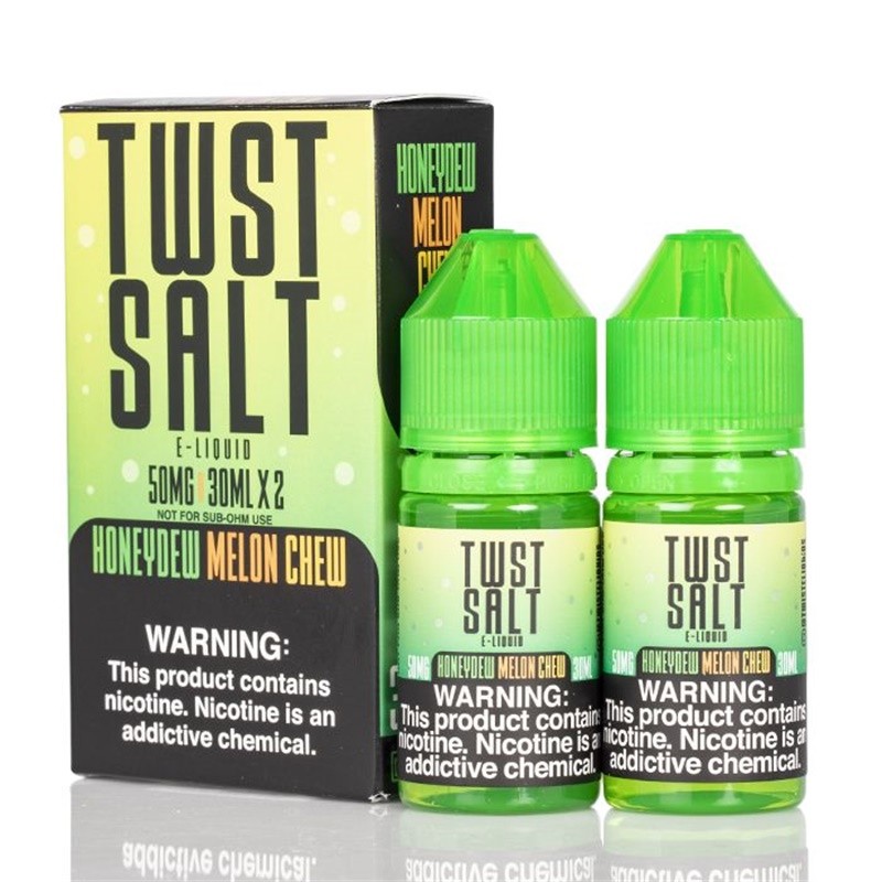 honeydew melon chew twist salt e-liquid 60ml bottle and box