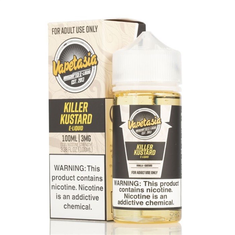 killer kustard - vapetasia - 100ml - box and bottles