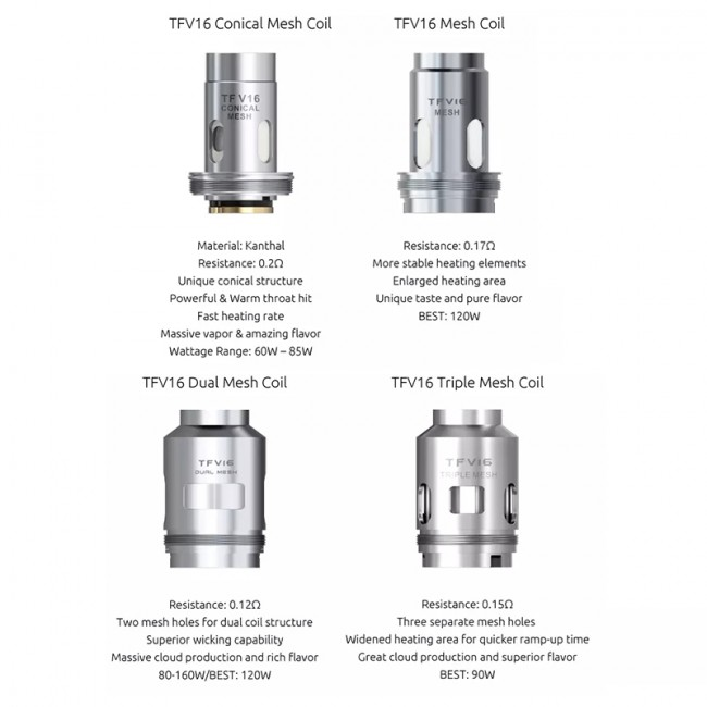 SMOK TFV16 Mesh Coils