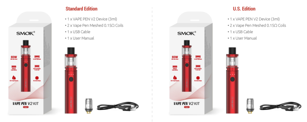 SMOK Vape Pen V2 Package List